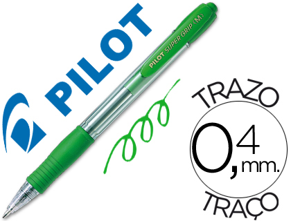 Bolígrafo Pilot Super Grip tinta verde